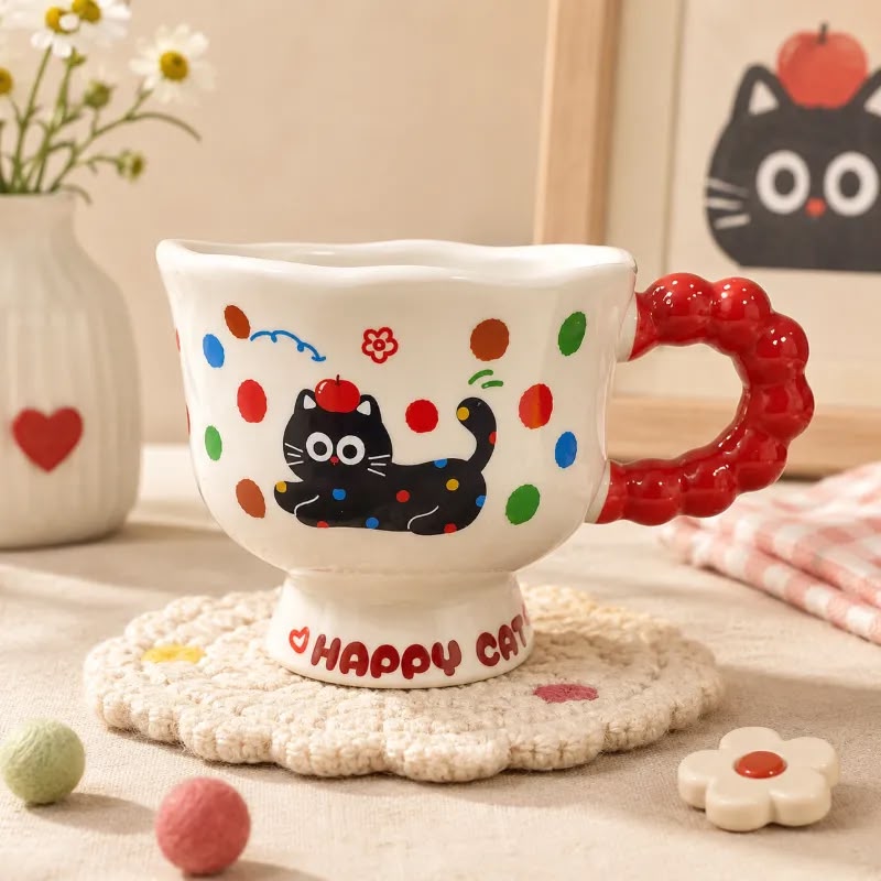 ماگ سرامیکی با طرح گربه